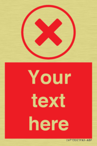 Custom red background, red cross in circle sign